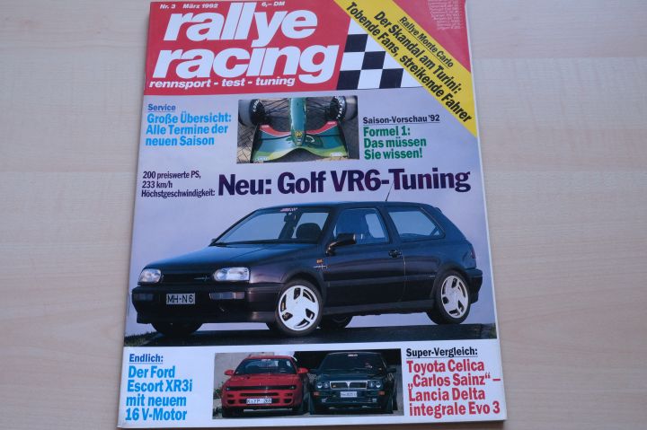 Deckblatt Rallye Racing (03/1992)